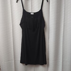 Black Fringe Sleeveless Dress